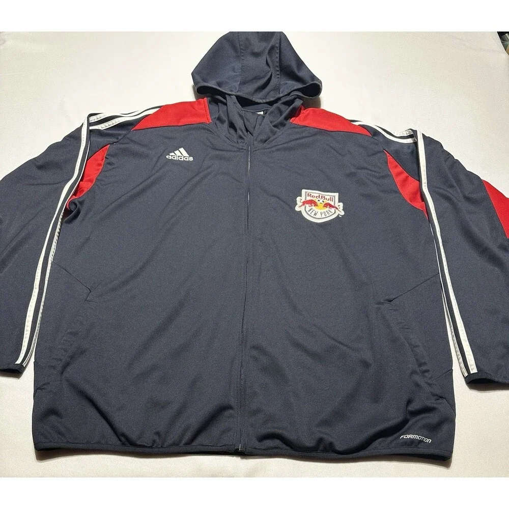 Red Bull New York Adidas Formotion Track Jacket Mens Size 2XL XXL Soccer *READ**